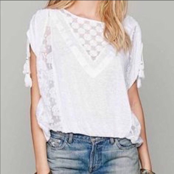 Free People Romantics white top - Picture 2 of 4